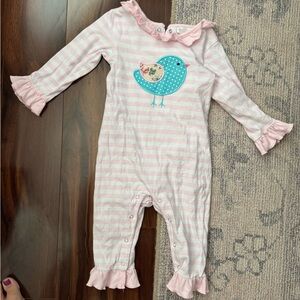 Baby girl Stitchy Fish onesie